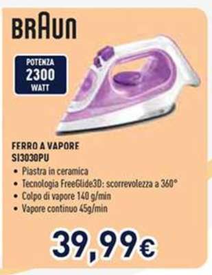Braun Ferro a Vapore SI3030PU