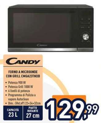 Candy Forno a Microonde con Grill CMGA23TNDB