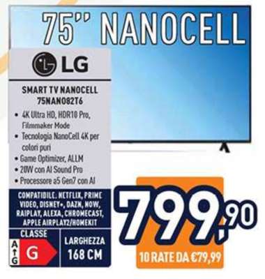 LG SMART TV NANOCELL 75NANO82T6