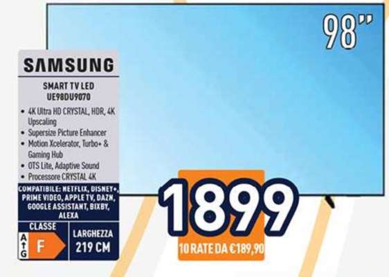 Samsung Smart TV LED UE98BU9070