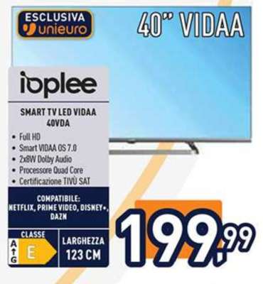 ioplee SMART TV LED VIDAA 40VIDAA