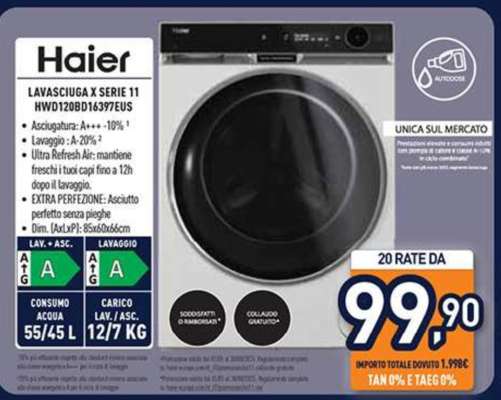 Haier LAVASCIUGA X SERIE 11 HWD120BD16397EUS