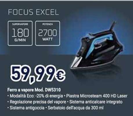 Focus Excel Ferro a vapore Mod. DW5310