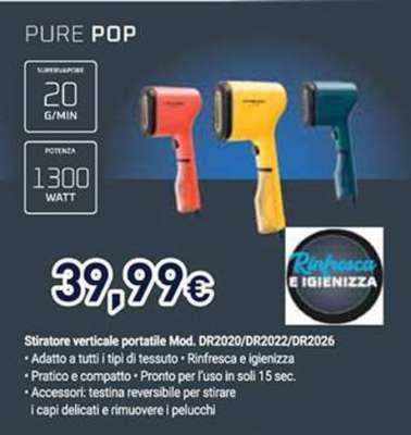 Stiratore verticale portatile Mod. DR2020/DR2022/DR2026