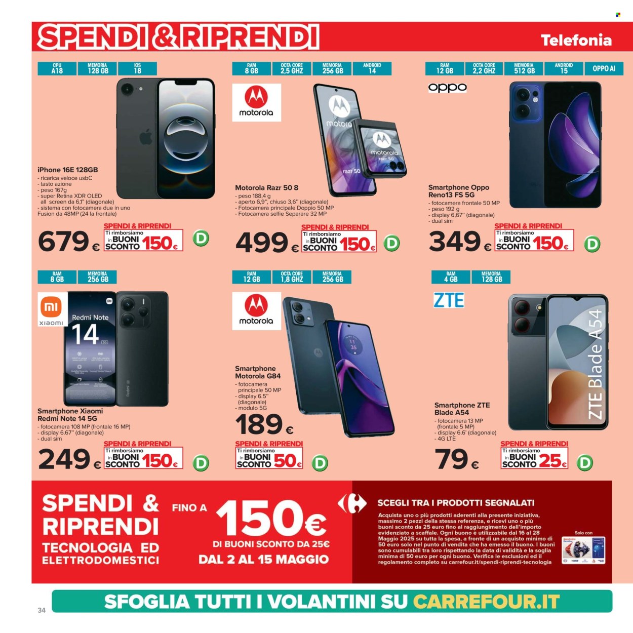 Volantino Carrefour - 5/5/2025 - 15/5/2025. Pagina 1