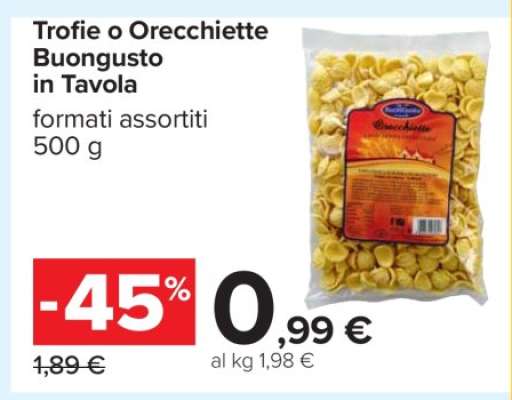 Trofie o Orecchiette Buongusto in Tavola