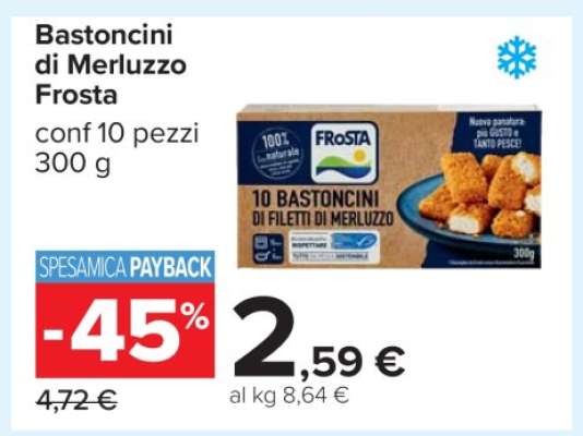 BASTONCINI DI MERLUZZO FROSTA