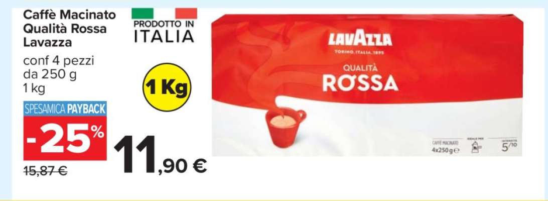 Caffè Macinato Qualità Rossa Lavazza