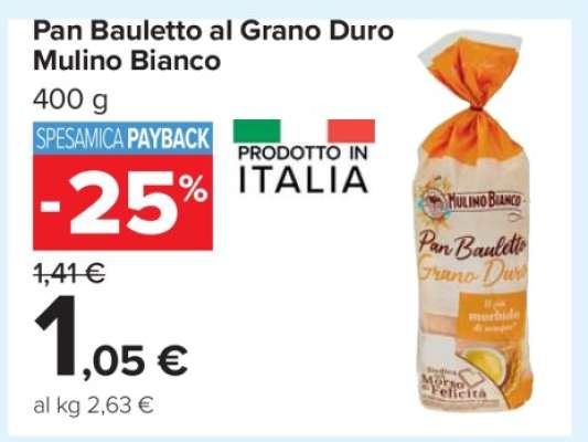 Pan Bauletto al Grano Duro Mulino Bianco