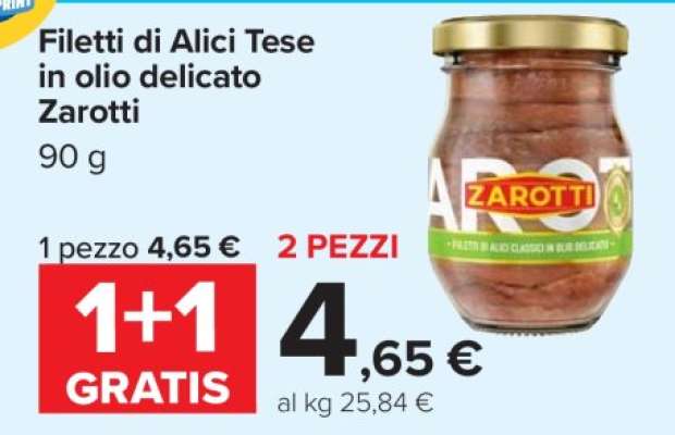 Filetti di Alici Tese in olio delicato Zarotti