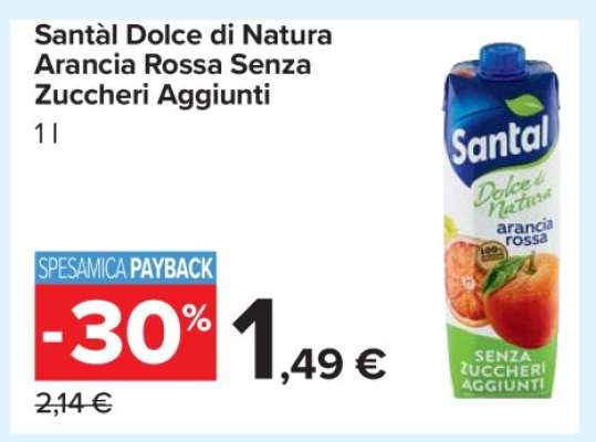 Santàl Dolce di Natura Arancia Rossa Senza Zuccheri Aggiunti