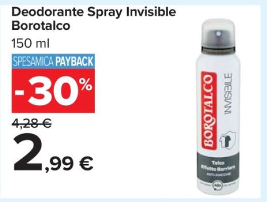 Deodorante Spray Invisible Borotalco
