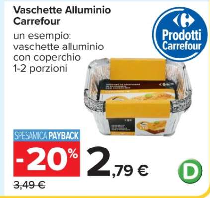 Vaschette Alluminio Carrefour