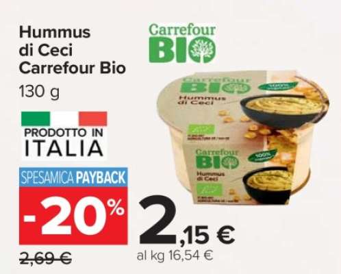 Hummus di Ceci Carrefour Bio