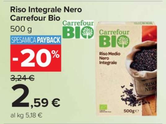 Riso Integrale Nero Carrefour Bio