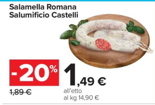 Salamella Romana Salumificio Castelli