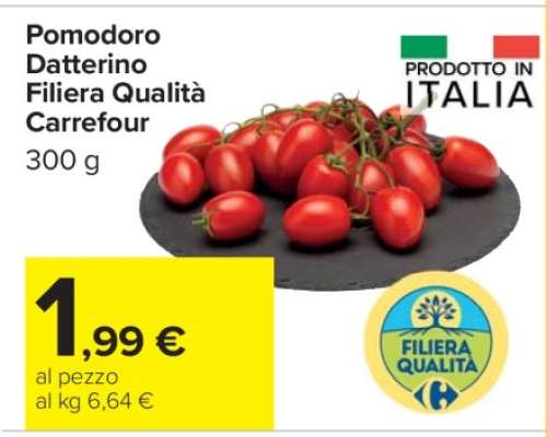 Pomodoro Datterino Filiera Qualità Carrefour