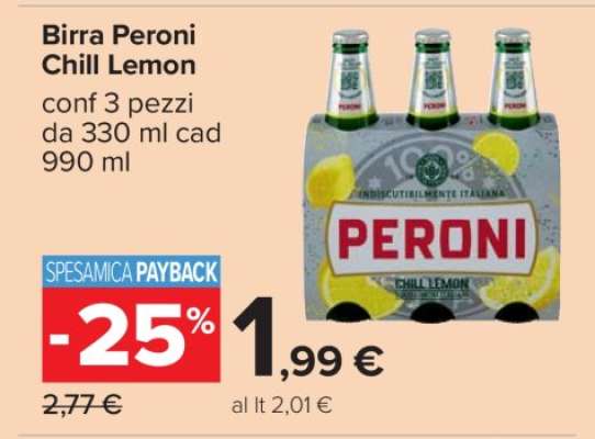 Birra Peroni Chill Lemon