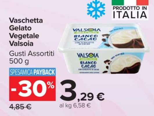 Vaschetta Gelato Vegetale Valsoia