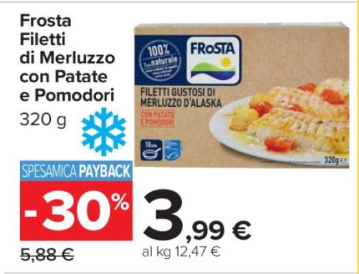 Frosta Filetti di Merluzzo con Patate e Pomodori