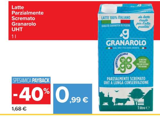 Latte Parzialmente Scremato Granarolo UHT