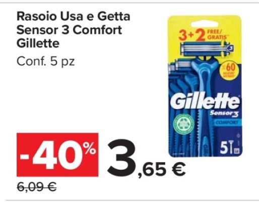 Rasoio Usa e Getta Sensor 3 Comfort Gillette
