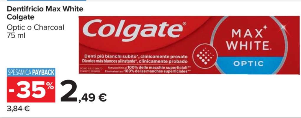 Dentifricio Max White Colgate
