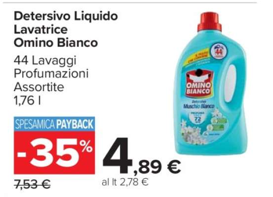 Detersivo Liquido Lavatrice Omino Bianco