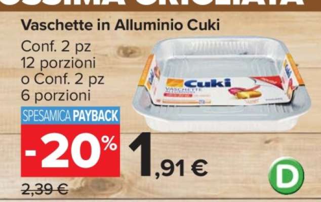 Vaschette in alluminio CUKI