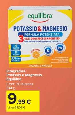 Integratore Potassio e Magnesio Equilibra