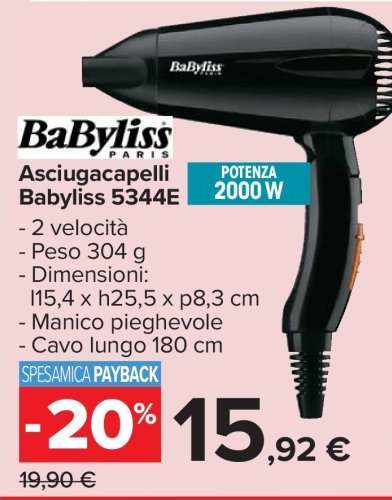 Asciugacapelli Babyliss 5344E