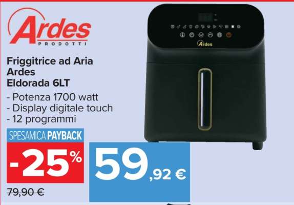 Friggitrice ad Aria Ardes Eldorada 6LT