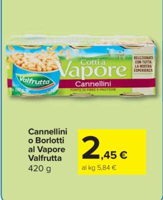 Cannellini o Borlotti al Vapore Valfrutta