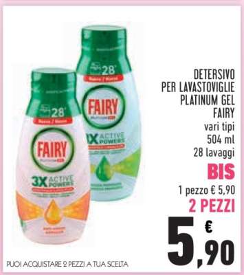 Detersivo per Lavastoviglie Platinum Gel Fairy