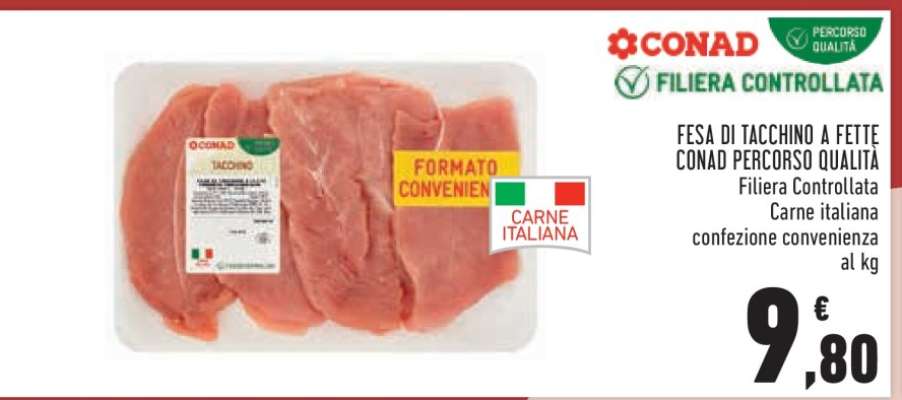FESA DI TACCHINO A FETTE CONAD PERCORSO QUALITÀ