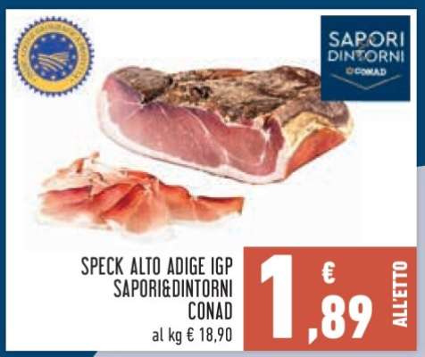 SPECK ALTO ADIGE IGP SAPORI&DINTORNI CONAD