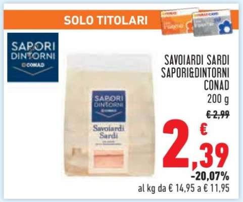 SAVOIARDI SARDI SAPORI&DINTORNI CONAD