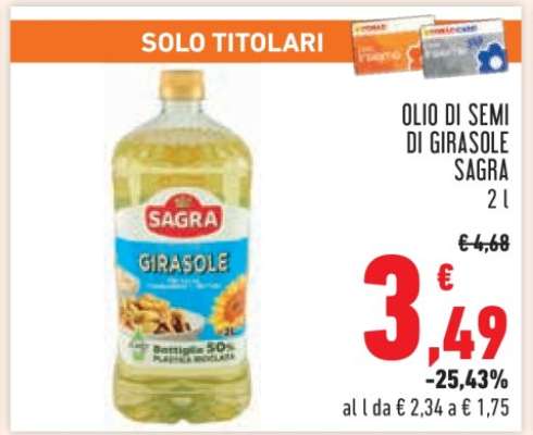 Olio di Semi di Girasole Sagra