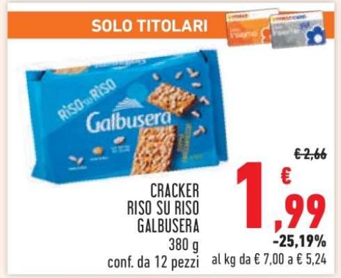 Cracker Riso Su Riso Galbusera