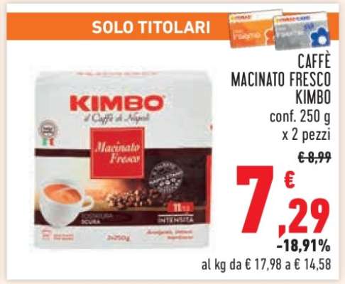 Caffè Macinato Fresco Kimbo