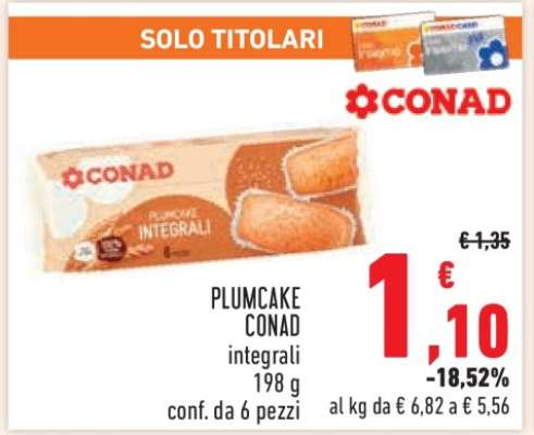 PLUMCAKE CONAD integrali