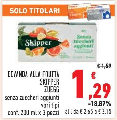 Bevanda alla frutta Skipper Zuegg