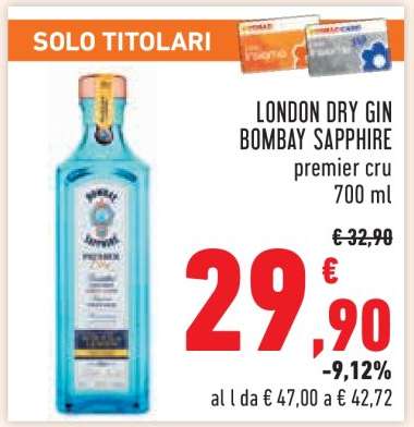 London Dry Gin Bombay Sapphire