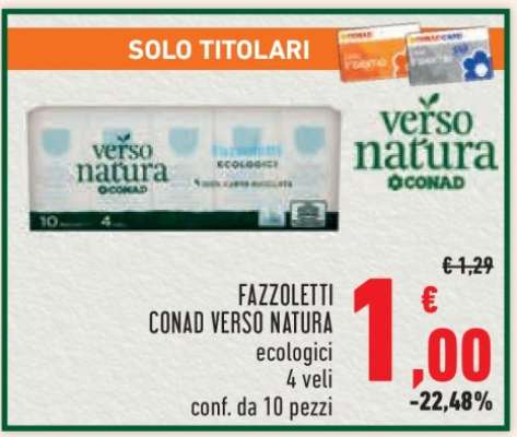 Fazzoletti Conad Verso Natura