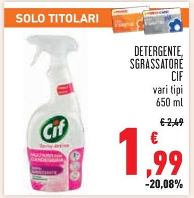 DETERGENTE, SGRASSATORE CIF