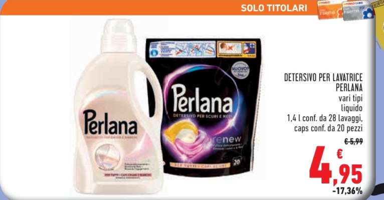 Detersivo per lavatrice Perlana