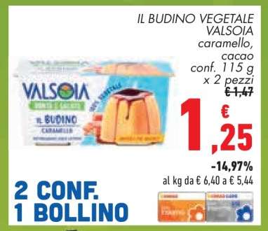 IL BUDINO VEGETALE VALSOIA