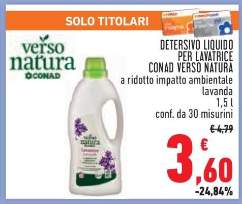 Detersivo Liquido per Lavatrice Conad Verso Natura