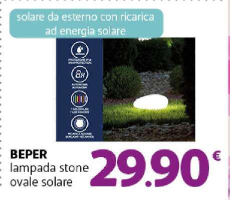 BEPER lampada stone ovale solare