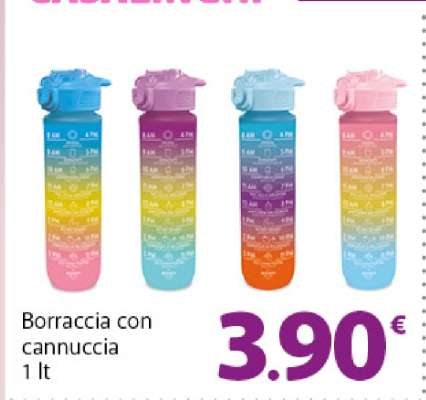Borraccia con cannuccia